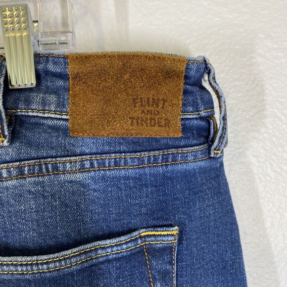 Flint and Tinder Selvedge Jeans Mens 42x30 Athletic Tapered Fit Denim Casual - Picture 8 of 12